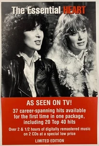 PÓSTER PLANO PROMOCIONAL DE 2 CARAS ANN Nancy WILSON Heart As Seen On TV Essential 12x18 - Imagen 1 de 2