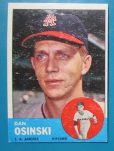 1963 Topps Dan Osinski (Los Angeles Angels) #114 VG/EX