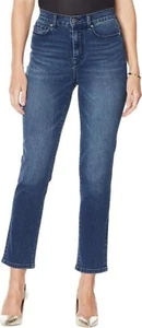 DG2 Diane Gilman Stretch Straight Ankle Jean Basic Midtone 0 NEW (278) - Picture 1 of 4