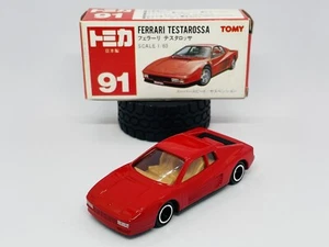 Tomica Tomy 91-2-6 Ferrari Testarossa - Red - Made In Japan - Picture 1 of 10