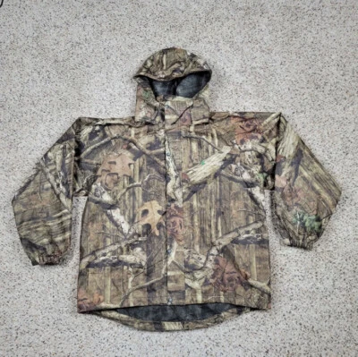 Frogg Toggs Men All Purpose Real Tree Camo Hooded Hunting Rain Jacket Sz L - Image 1 of 4