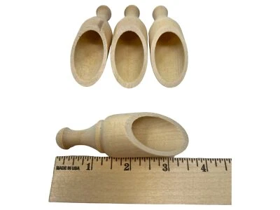 Cucharas de madera de 1-3,5" - Cuchara de madera pintada a mano Cuchara de caramelo Baño Sal Favor Foto 1 de 4