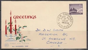 Australia Scott 334 WCS FDC - 1959 Christmas Issue - Picture 1 of 1