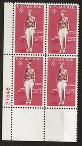 US Scott #C68, Plate Block #27548 1963 Air Mail 8c FVF MNH Lower Left - Picture 1 of 1