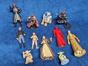 Star Wars Poseable Figures 11 Lot Cake Toppers Lucas Film Kenner Applause Hasbro