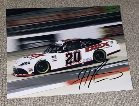 Harrison Burton Signed 8x10 Photo Dex Imaging Car On The Track NASCAR Auto COA Cover
