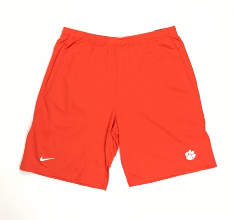 Clemson Tigers Football Nike Knit Coaches Short Pockets Men's M Orange AO5921 Cover