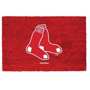 Boston Red Sox MLB 30'' Red Team Coir fiber & Pressed Rubber Jute Door Mat Rug - Picture 1 of 7