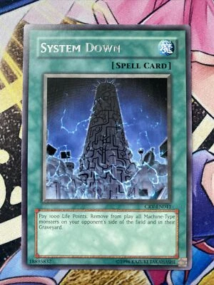 (AA) YUGIOH! 1-SYSTEM DOWN-RARE-1ST EDITION-CRV-EN041 Unlimited VLP - Image 1 of 2