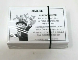 2018 MONOPOLY Replacement Deed, Chance, Community Cards Pieces Parts Only FRENCH - Imagen 1 de 3