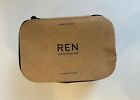 NEW Ren Skincare Recycled Zip Case Bag Cosmetics Paper Eco Travel Kit Gift