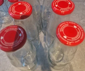 6 Empty Glass Storage Jars Cooking Tall Sauce 700ml Craft DIY Upcycling Bottles - Picture 1 of 2