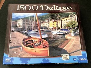 MEGA Puzzles 1500 Deluxe Large Puzzle The Harbor At Gargnano 2009