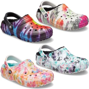 Crocs Classic Lined Tie Dye Clog Damen & Herren Pantoffeln Gefütterte Sandalen - Bild 1 von 7