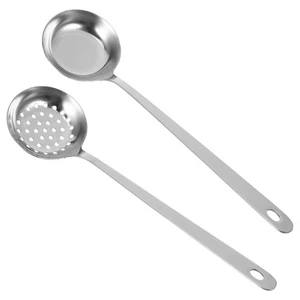  Cucharas para servir sopa utensilios de cocina de acero inoxidable para ollas calientes - Imagen 1 de 12