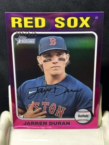 JARREN DURAN 2025 Topps Heritage #/575 refractor cromo púrpura #83 BOS Medias Rojas - Imagen 1 de 5