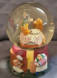 Vintage Disney: Lady and the Tramp Snow Globe "Bella Notte" - Works - Picture 1 of 9