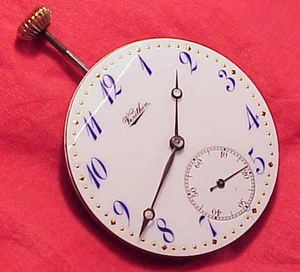 EARLY GRUEN VERITHIN COLORED DIAL VINTAGE 17 jewels 38MM POCKET WATCH MOVEMENT - Picture 1 of 9