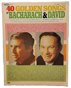 40 Canzoni d'oro di Bacharach & David: edizione per tutti gli organi - 1970 - brossura - Foto 1 di 7