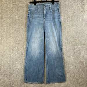 NYDJ Not Your Daughters Jeans Womens Size UK 12 Blue Wide Leg Straight Lift Tuck - Picture 1 of 14