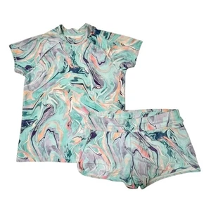 Athleta Girl Rash Guard Swim Suit Set Size 14/16 - Picture 1 of 6