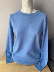 J. Crew 100% Cashmere Classic Fit Crewneck Sweater Bright Blue Women's XS/S - Picture 1 of 8