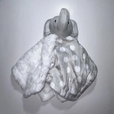 Baby Essentials Elefante Gris Blanco Lovey Manta de Seguridad Lunares Suave Difuso Foto 1 de 4