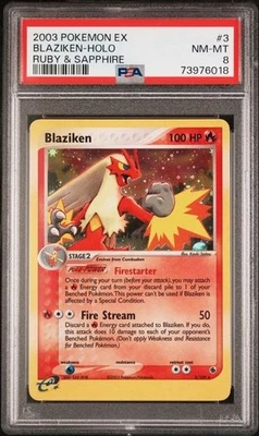 Pokemon PSA 8 Blaziken 3/109 EX Ruby and Sapphire Holo Nm-Mt - Image 1 of 2
