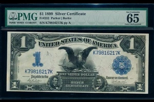AC Fr 232 1899 $1 Silver Certificate PMG 65 EPQ Gem Uncirculated!!! - Picture 1 of 2