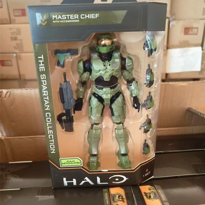 Halo Spartan Collection Master Chief Action Figure 6.5” Green MJOLNIR Armor - Image 1 of 2
