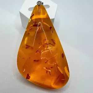 Jugendstil XXL Bernstein Anhänger Art Nouveau amber pendant Bernstein Gold - Bild 1 von 4