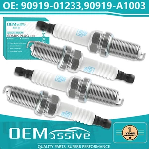 4x Iridium Spark Plugs 90919-01233 For Toyota Jeep Dodge Infiniti Nissan 2005-18 - Picture 1 of 9