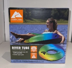 Ozark Trail River/Pool Inflatable Durable 39" Tube Float, Rainbow - Picture 1 of 6
