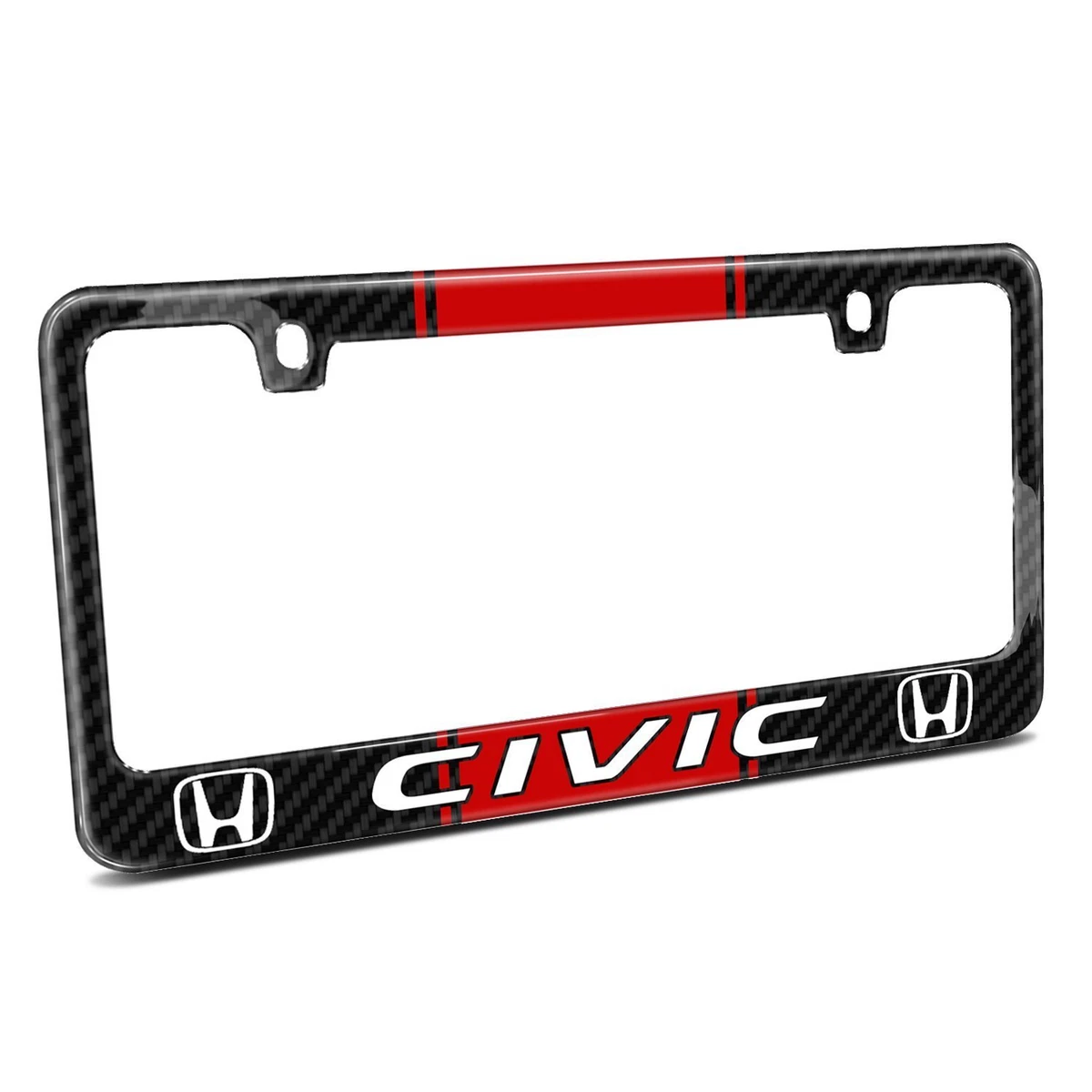 Black Engraved License Plate Frame For Honda Civic SI - Custom Hand Painted