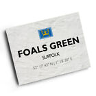 A3 Print - Foals Green, Suffolk - Lat/Long Tm2571