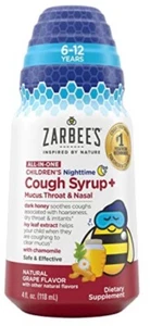 Zarbee’s Kids All-in-One Daytime Cough Grape Flavor for Children Exp 09/2024 - Picture 1 of 1