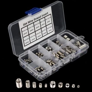 Kit de reparación de insertos de alambre de rosca de tornillo helicoil métrico de acero inoxidable de 150 piezas M3-M8 - Imagen 1 de 9
