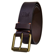 Timberland Pro Men's Belt Dark Brown Leather Roller Buckle