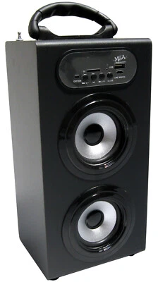 MOBILE BLUETOOTH LAUTSPRECHER - SOUNDBOX - BLACK-RADIO FM-AUX-USB-SD-MP3- BOX23 - Bild 1 von 3