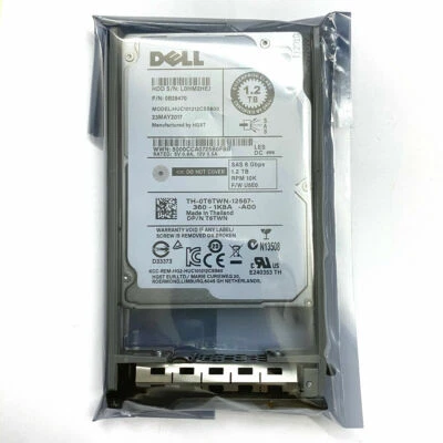 DELL HGST 1.2TB 10K SAS 2.5" SAS HARD DRIVE SERVER R610 R620 R630 R710 R720 R730 - Image 1 of 2