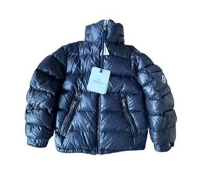 Moncler Big Kids Unisex Maya Down Navy Jacket Size 8A NWT - Picture 1 of 15