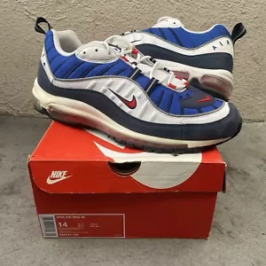 2018 Nike Air Max 98 Retro OG Gundam Size 14 Worn w/ Box 640744-100 - Picture 1 of 13