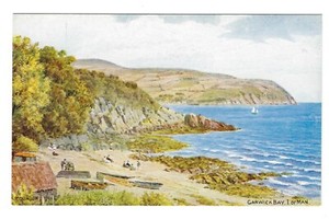 A R Quinton Isle of Man card; Salmon 1975. Garwick Bay, IoM. pristine