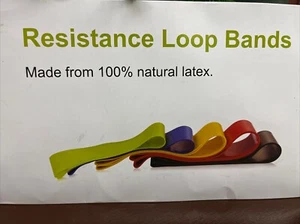 5 pcs Letsfit Resistance Loop Bands Loop Set Strength Fitness Leg Exercise 40lbs - Picture 1 of 4