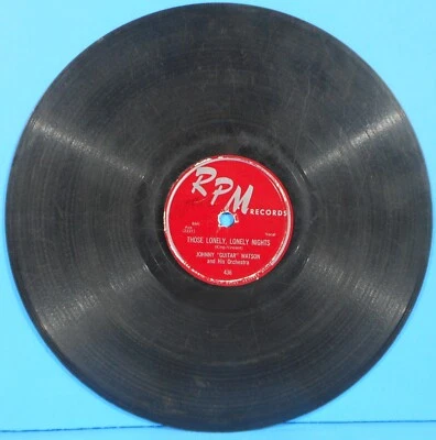 JOHNNY "GUITAR" WATSON THOSE LONELY, LONELY NIGHTS 10" 1955 NICE CONDITION! G+!! - Image 1 of 4