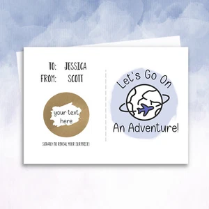 Personalisierte Bordkarte Überraschung Kratzer ab Reise Enthüllung Geschenk Kinder Disney - Bild 1 von 8