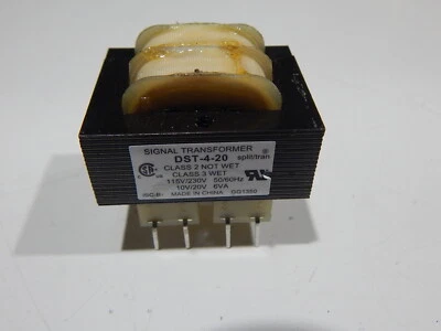 SIGNAL DST-4-20 TRANSFORMER 115V/230V TO 10V/20V 6VA 8 Terminal PC Pin Thru-Hole - Image 1 of 2