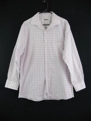 Van Heusen Flex Collar Corte Normal Cuadros Botón Abajo Camisa Hombre - Imagen 1 de 4