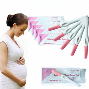 5 Pcs Home Private Early Pregnancy HCG Urine Midstream Test Strips Stick Kivm