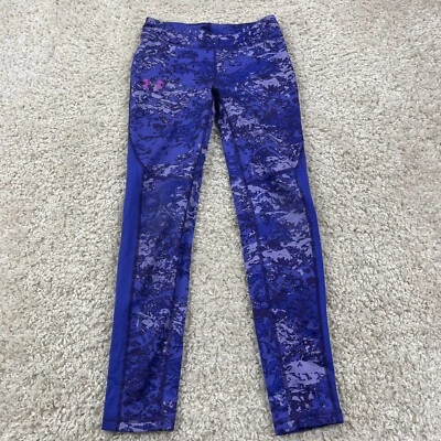 under armour youth girls size small???? atheltic leggings purple blue  - Image 1 of 4